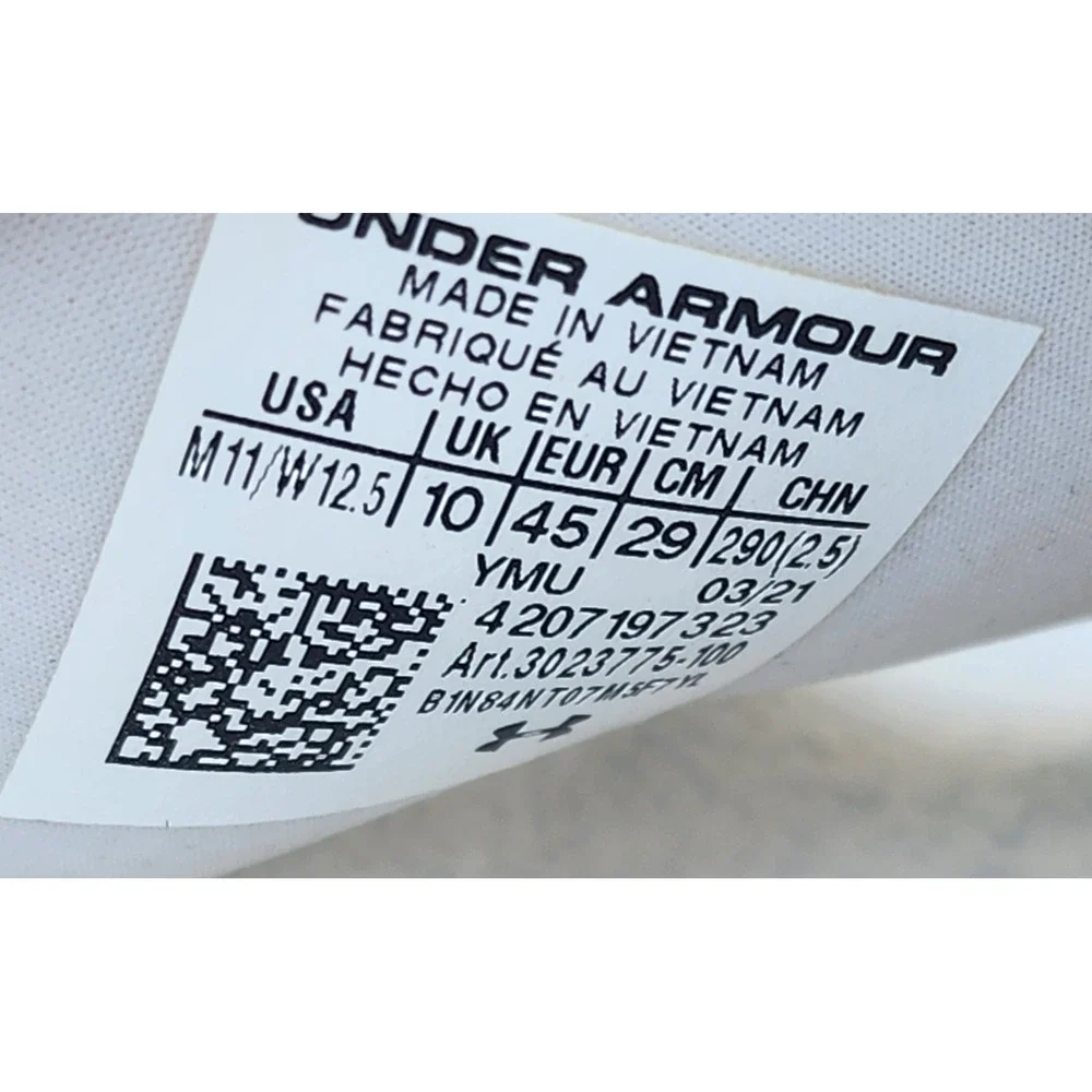 Under Armour Ansa Fixed Pride Slides White Multi Graffiti Mens 11